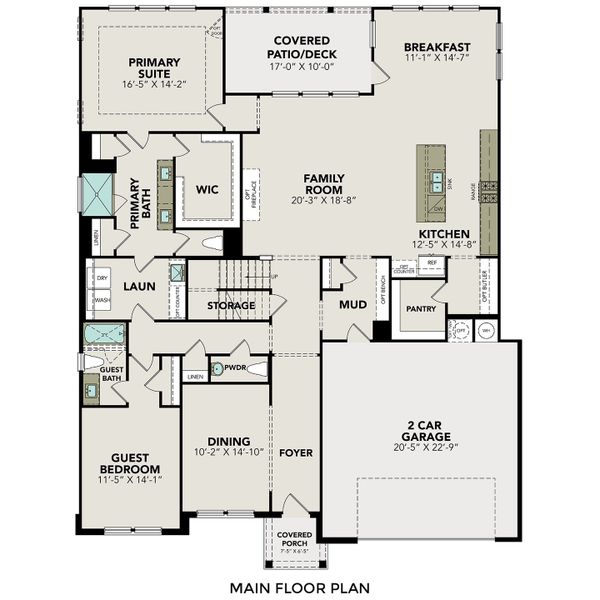 2D floor plan layout for the The Belmont G by Davidson Homes LLC in The Reserve at Potranco Oaks, Castroville, TX (Image 3).