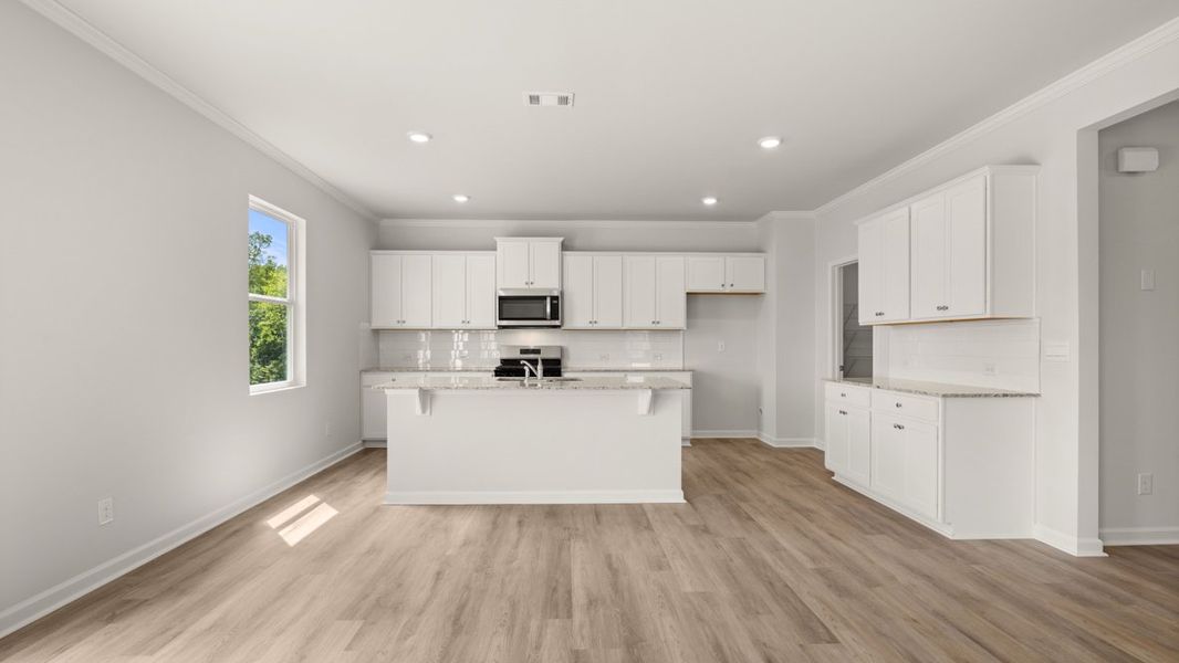 Representative furnished interior of a home built from the Green by D.R. Horton in Sheffield Highlands, Dallas (Image 7). Representative furnished interior of a home built from the Green by D.R. Horton in Sheffield Highlands, Dallas (Image 7).