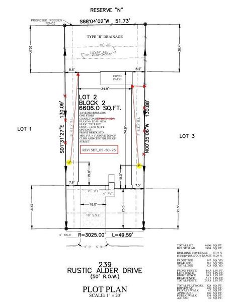 239 Rustic Alder Drive Plot Plan 239 Rustic Alder Drive Plot Plan