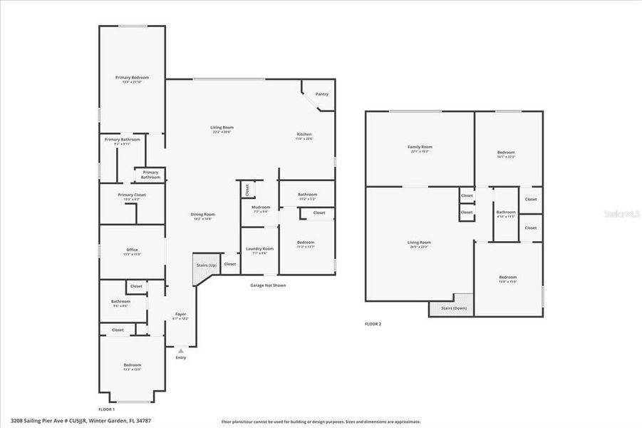 2D floor plan layout of this home in , Winter Garden, FL (Image 4).