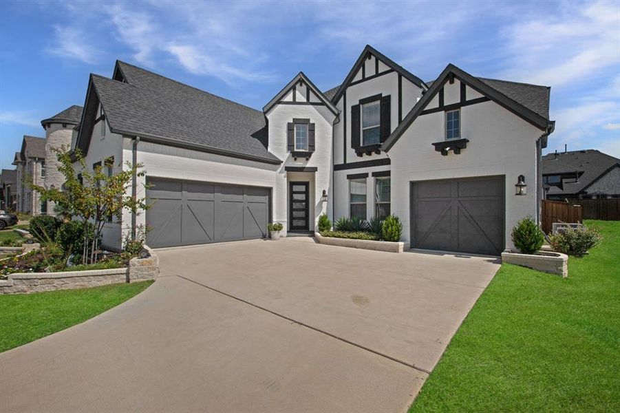 Spectacular modern home with a 3-car garage.