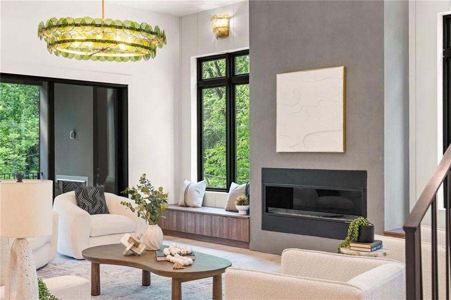 Furnished interior view inside a new home in , Atlanta (Image 46).