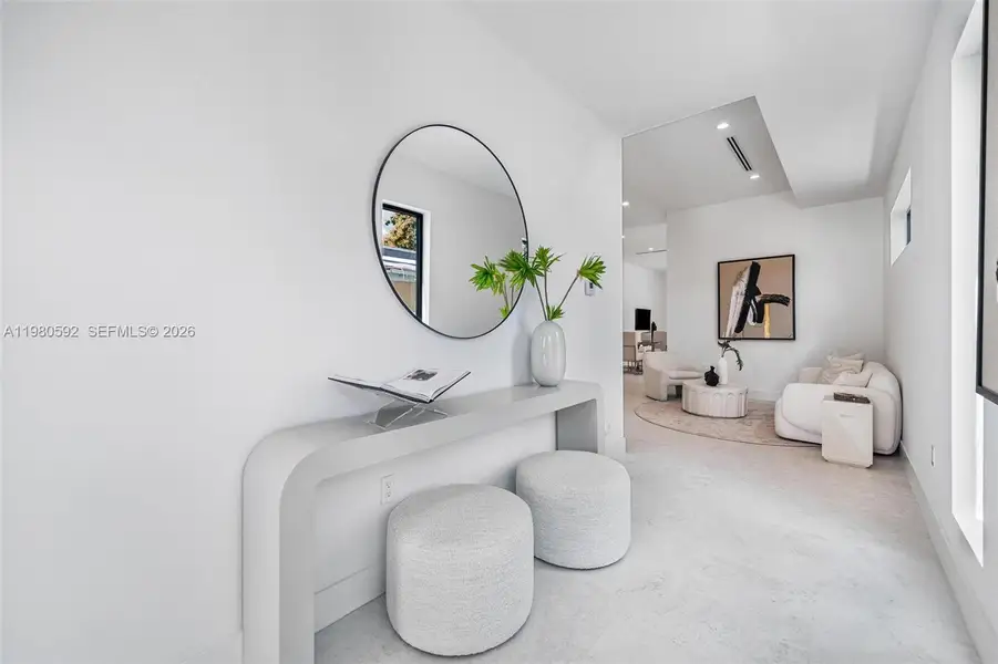 Furnished interior view inside a new home in , Miami (Image 9).
