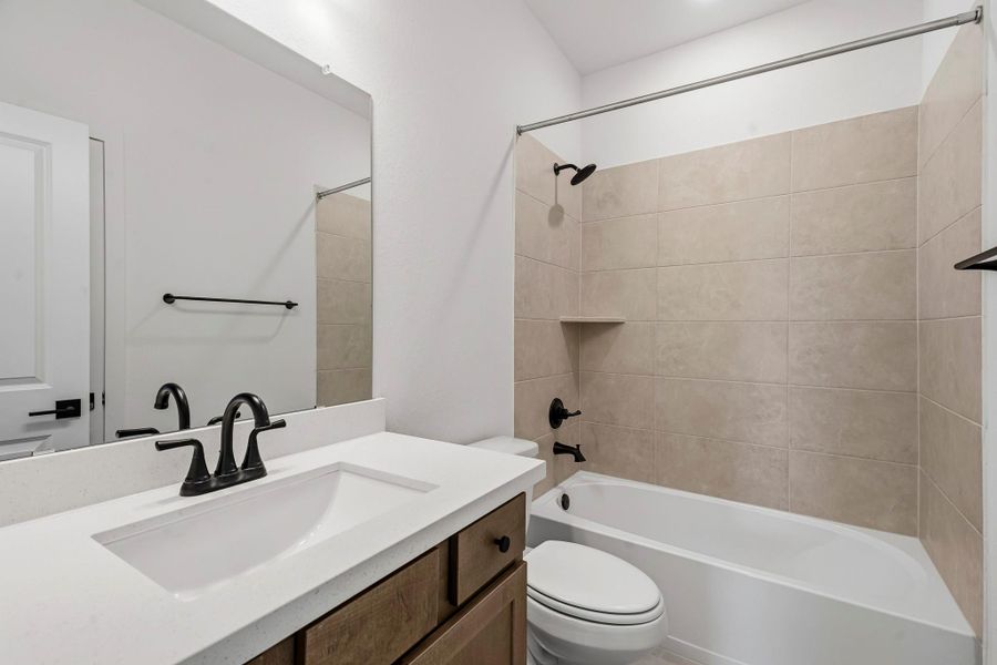 Furnished interior view inside a new home in Bridgeland 45', 50', 70', Cypress (Image 3).