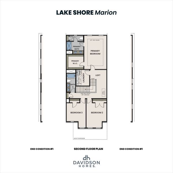 2D floor plan layout for the The Marion B - LS by Davidson Homes LLC in Lake Shore, Winder, GA (Image 4). 2D floor plan layout for the The Marion B - LS by Davidson Homes LLC in Lake Shore, Winder, GA (Image 4).