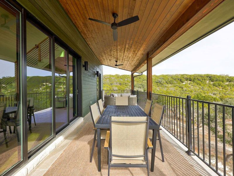 Exterior details and patio area of a home in , Bertram (Image 20).
