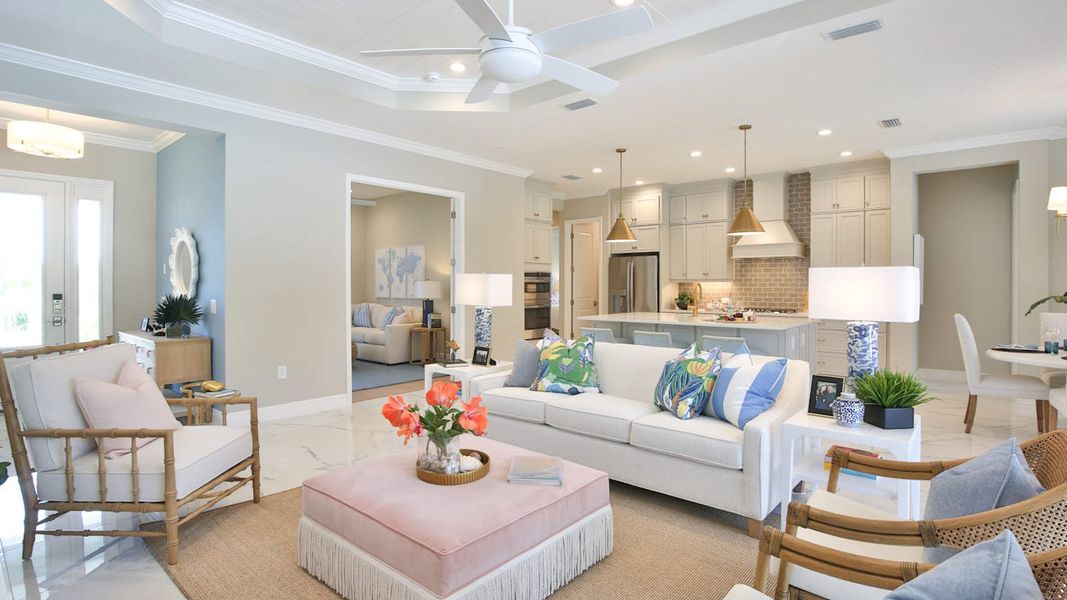 Representative furnished interior of a home built from the Bright Meadow 2 by Neal Communities in Boca Royale Golf & Country Club Real Estate and Homes for Sale in Englewood, FL - Neal Communities, Englewood (Image 8).