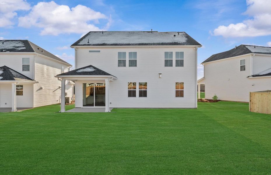 Exterior details and patio area of a home in Fox Hollow, Spartanburg (Image 20).