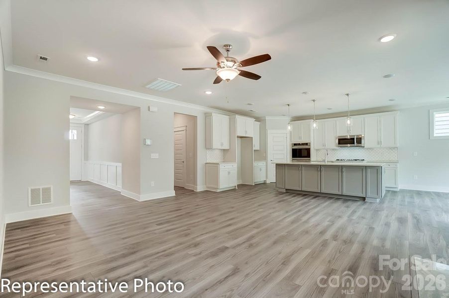 Family room and kitchen Family room and kitchen