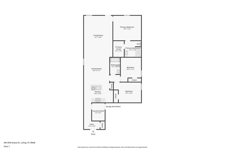 2D floor plan layout of this home in Ladera, Luling, TX (Image 3). 2D floor plan layout of this home in Ladera, Luling, TX (Image 3).