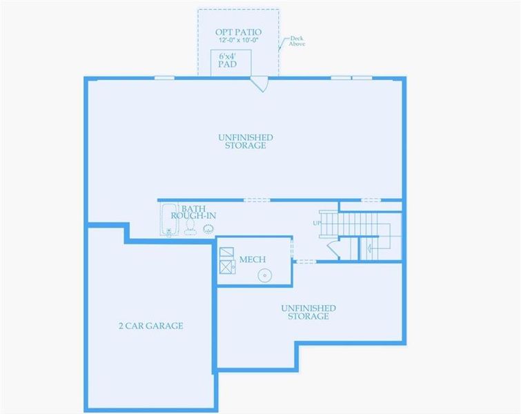 2D floor plan layout of this home in Sierra Creek, Hoschton, GA (Image 5).