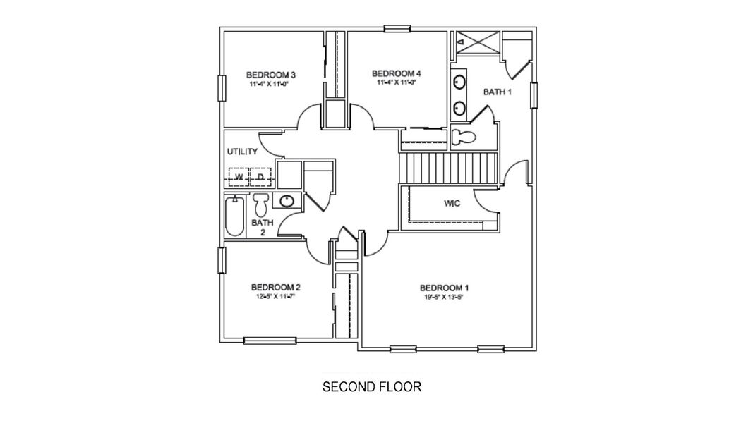 2D floor plan layout for the Pendleton by D.R. Horton in Vista Meadows, Fort Lupton, CO (Image 4).