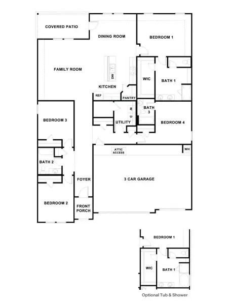 2D floor plan layout of this home in Trails of Windcrest, Fredericksburg, TX (Image 3). 2D floor plan layout of this home in Trails of Windcrest, Fredericksburg, TX (Image 3).