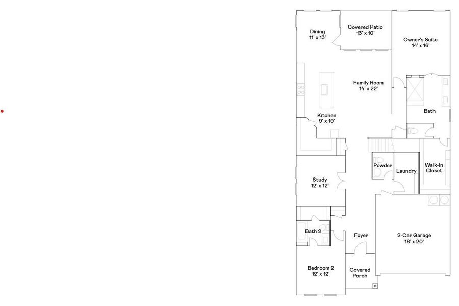 2D floor plan layout of this home in Winward Cove: Woodbridge Collection, Katy, TX (Image 3). 2D floor plan layout of this home in Winward Cove: Woodbridge Collection, Katy, TX (Image 3).
