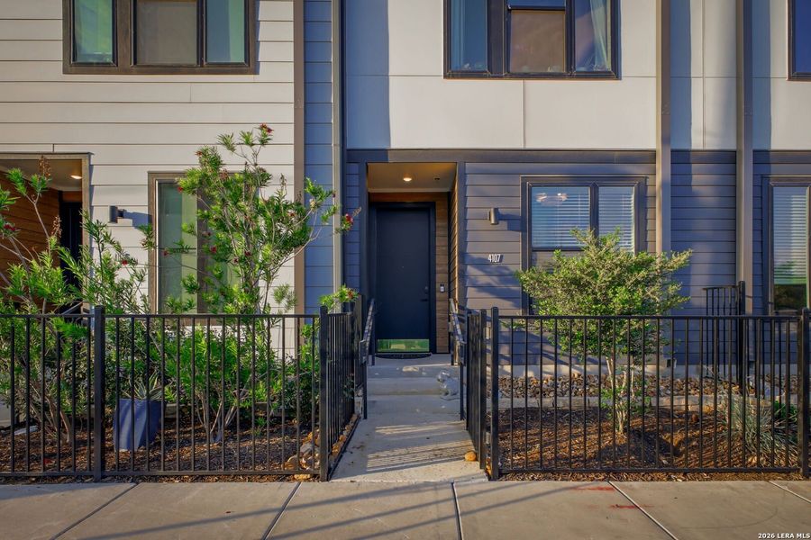 Exterior details and patio area of a home in Grayson House, San Antonio (Image 27). Exterior details and patio area of a home in Grayson House, San Antonio (Image 27).