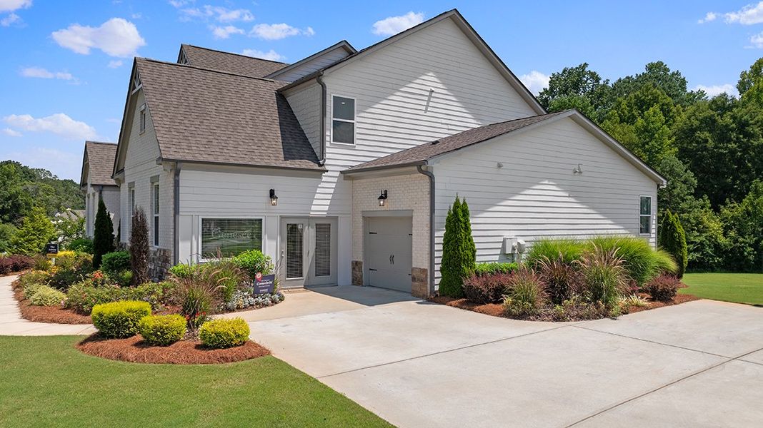 Front exterior of a new home in Genesee, Newnan, GA, highlighting curb appeal (Image 26).
