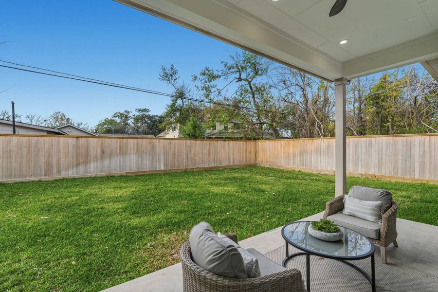 Exterior details and patio area of a home in , Houston (Image 3).