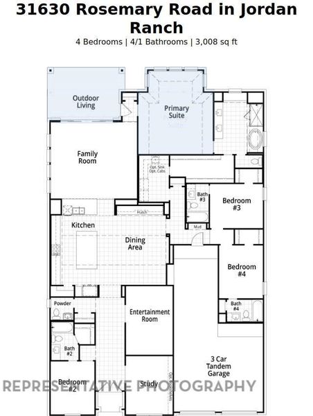 2D floor plan layout of this home in Jordan Ranch: 65ft. lots, Fulshear, TX (Image 2). 2D floor plan layout of this home in Jordan Ranch: 65ft. lots, Fulshear, TX (Image 2).