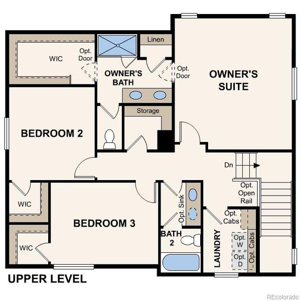 2D floor plan layout of this home in Sweetgrass, Dacono, CO (Image 3).