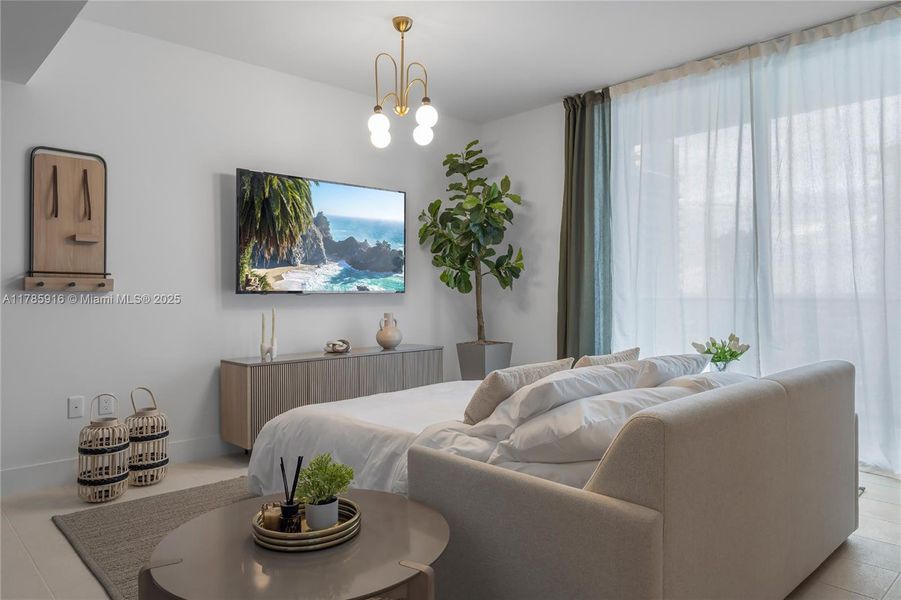 Furnished interior view inside a new home in , Miami (Image 12). Furnished interior view inside a new home in , Miami (Image 12).