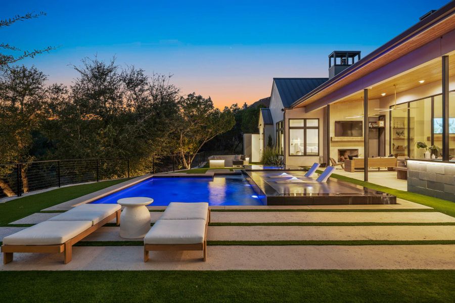 Exterior details and patio area of a home in , Spicewood (Image 21).