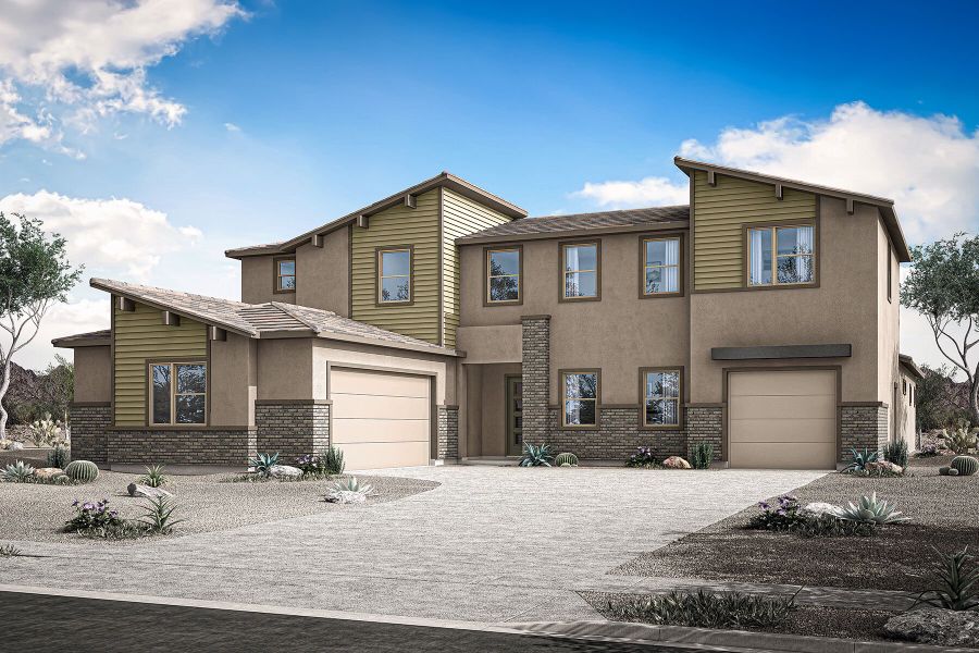 Representative exterior photo of a completed home built from the Sage by Mattamy Homes in Empire Pointe, Queen Creek, AZ (Image 23).