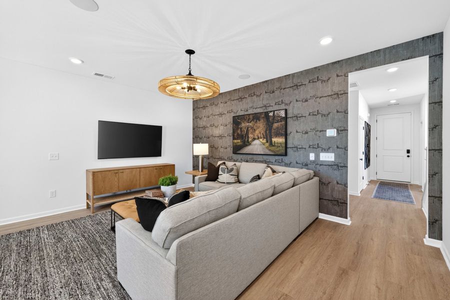 Representative furnished interior of a home built from the Hanover by Tri Pointe Homes in Amplitude, Charlotte (Image 6).