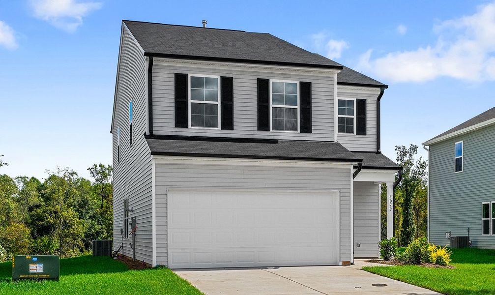 Front exterior of a new home in Bell West, Kernersville, NC, highlighting curb appeal (Image 2).