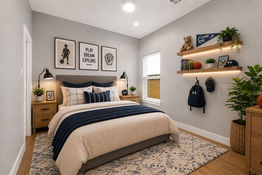 large bedroom with walk-in closet