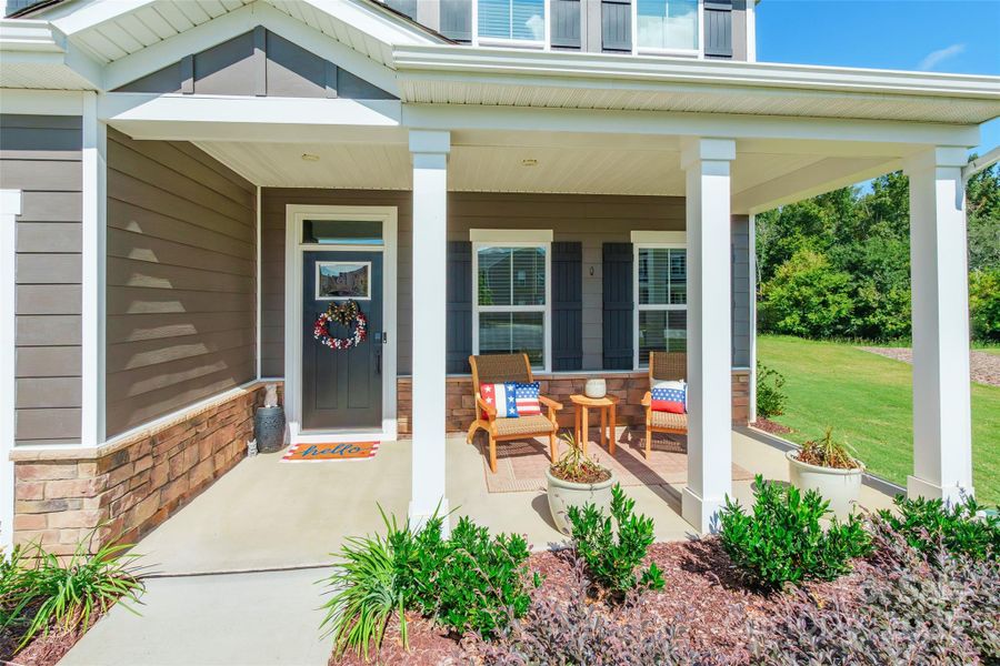 Front exterior of a new home in , Indian Trail, NC, highlighting curb appeal (Image 21).