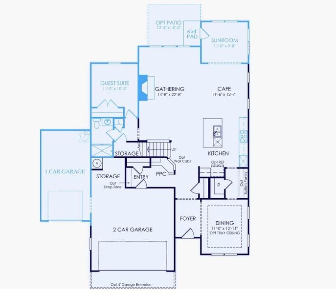 2D floor plan layout of this home in Rose Creek, Cumming, GA (Image 2). 2D floor plan layout of this home in Rose Creek, Cumming, GA (Image 2).