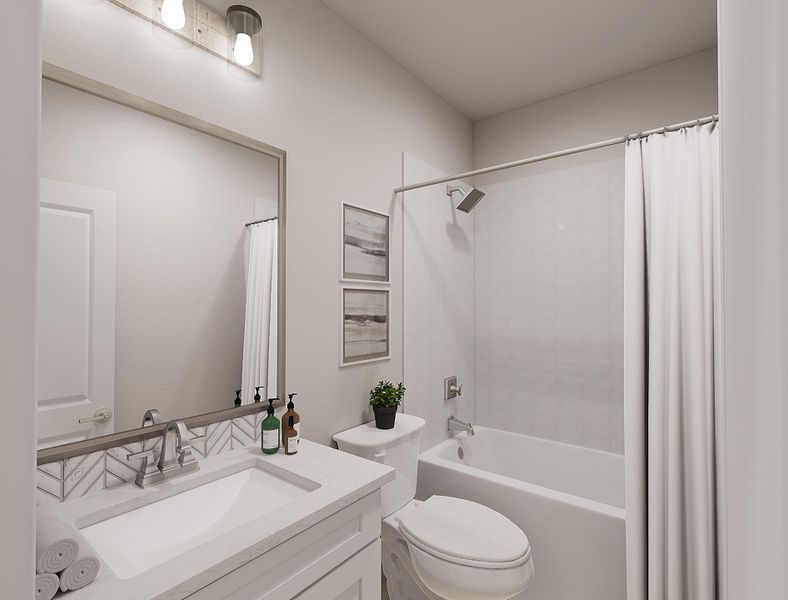 Representative furnished interior of a home built from the Abeline by Tri Pointe Homes in Prairie Collection at The Meadows, Krum (Image 7).