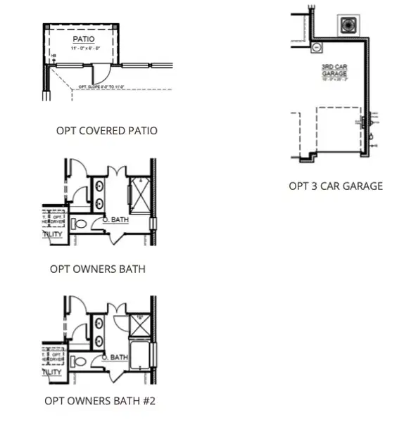 2D floor plan layout for the Alder by Cambridge Homes in Tinsley Meadows, Van Alstyne, TX (Image 3).