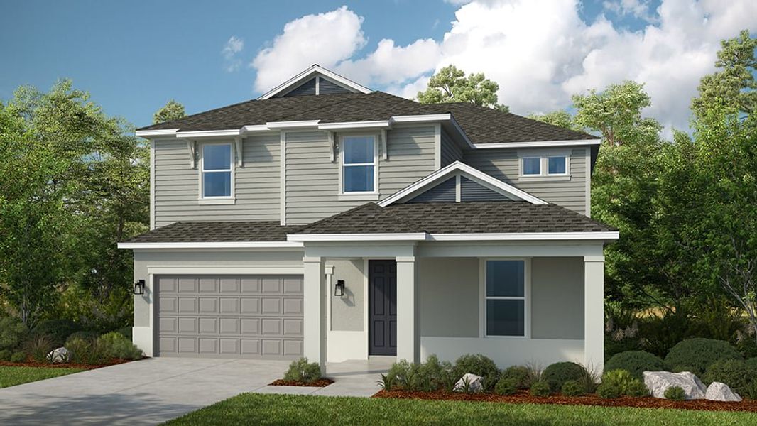 Representative exterior photo of a completed home built from the Monterey by Taylor Morrison in Morris Bend, Tampa, FL (Image 6).