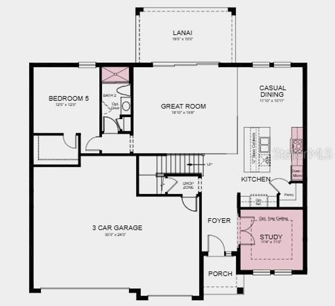 2D floor plan layout of this home in Ardisia Park, New Smyrna Beach, FL (Image 2). 2D floor plan layout of this home in Ardisia Park, New Smyrna Beach, FL (Image 2).
