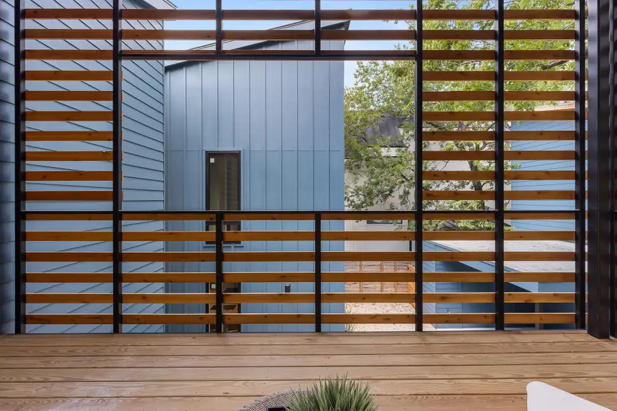 Protected outdoor space creates an inviting setting for morning coffee or evening relaxation. Protected outdoor space creates an inviting setting for morning coffee or evening relaxation.