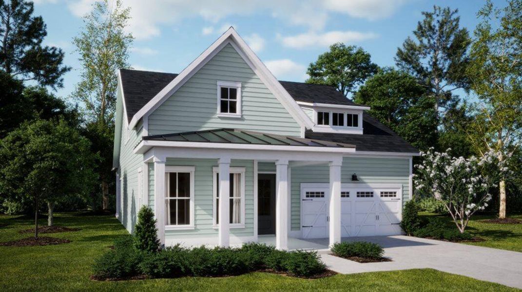 Front exterior of a new home in Carnes Crossroads, Summerville, SC, highlighting curb appeal (Image 1). Front exterior of a new home in Carnes Crossroads, Summerville, SC, highlighting curb appeal (Image 1).