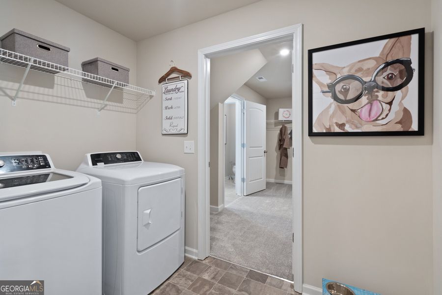 Furnished interior view inside a new home in Bryson Farms, Byron (Image 21).