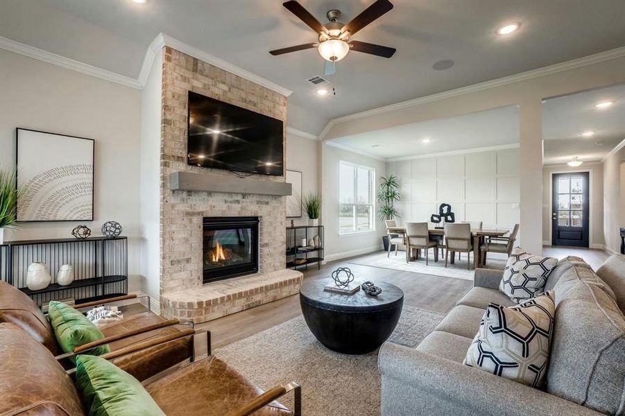 Furnished interior view inside a new home in Stone Eagle, Azle (Image 6).