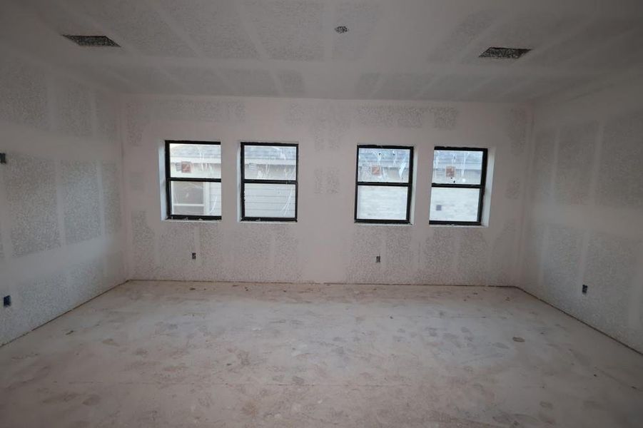 In-progress construction of a new home in Riceland 60’ Homesites, Mont Belvieu, TX (Image 7). In-progress construction of a new home in Riceland 60’ Homesites, Mont Belvieu, TX (Image 7).