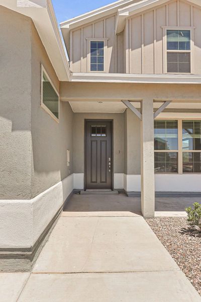 Exterior details and patio area of a home in The View at Desert Springs | Thoughtful Collection, El Paso (Image 3). Exterior details and patio area of a home in The View at Desert Springs | Thoughtful Collection, El Paso (Image 3).