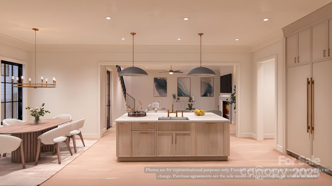 Furnished interior view inside a new home in , Charlotte (Image 9).