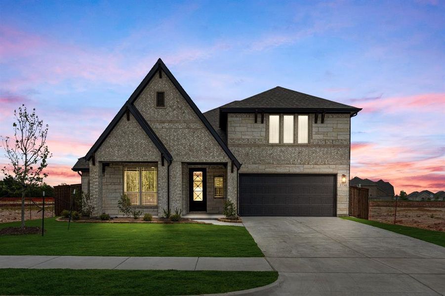 Front exterior of a new home in Addison Hills, Cedar Hill, TX, highlighting curb appeal (Image 26).