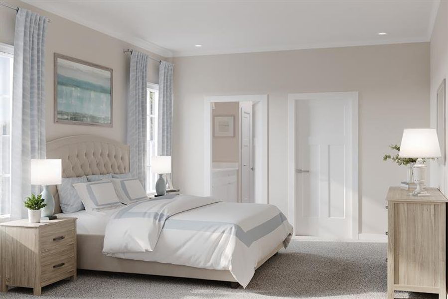 Representative furnished interior of a home built from the Anderson by Ryan Homes in Arden Woods Estates, Greenville (Image 9).