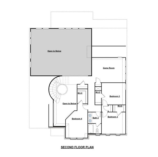 2D floor plan layout for the Harrison by GFO Home in Legacy Estates, Mansfield, TX (Image 4). 2D floor plan layout for the Harrison by GFO Home in Legacy Estates, Mansfield, TX (Image 4).