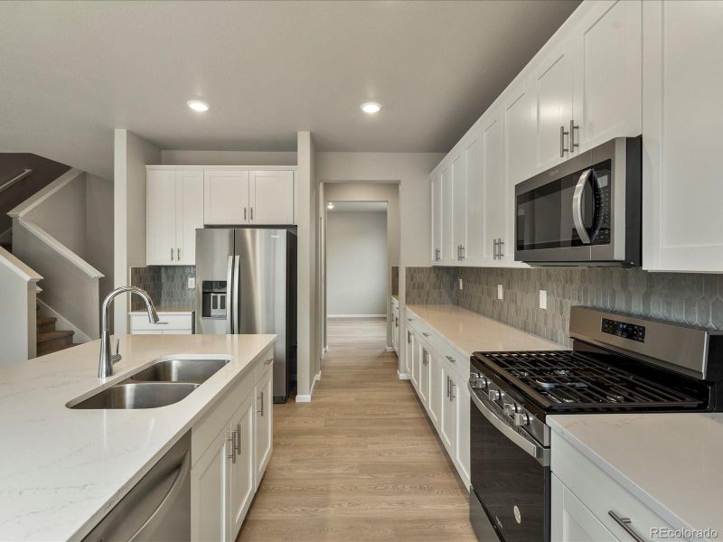 Furnished interior view inside a new home in Buffalo Highlands: The Canyon Collection, Commerce City (Image 16). Furnished interior view inside a new home in Buffalo Highlands: The Canyon Collection, Commerce City (Image 16).