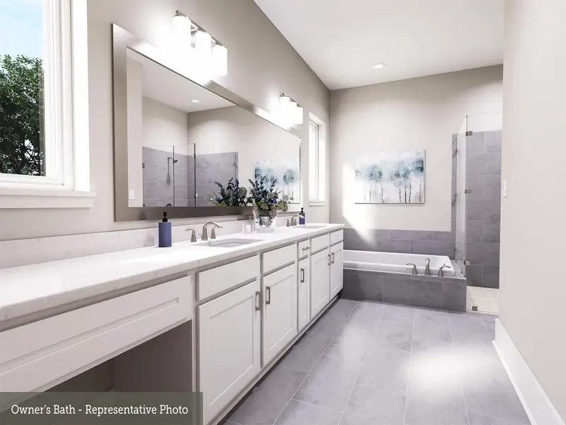 Furnished interior view inside a new home in The Woodlands Hills 70’, Willis (Image 9).