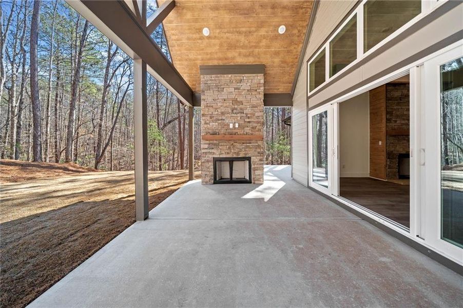 Exterior details and patio area of a home in , Ellijay (Image 3).