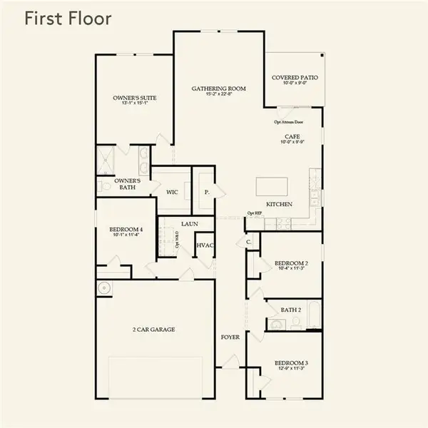 2D floor plan layout of this home in Avery Ridge, Gainesville, GA (Image 4).