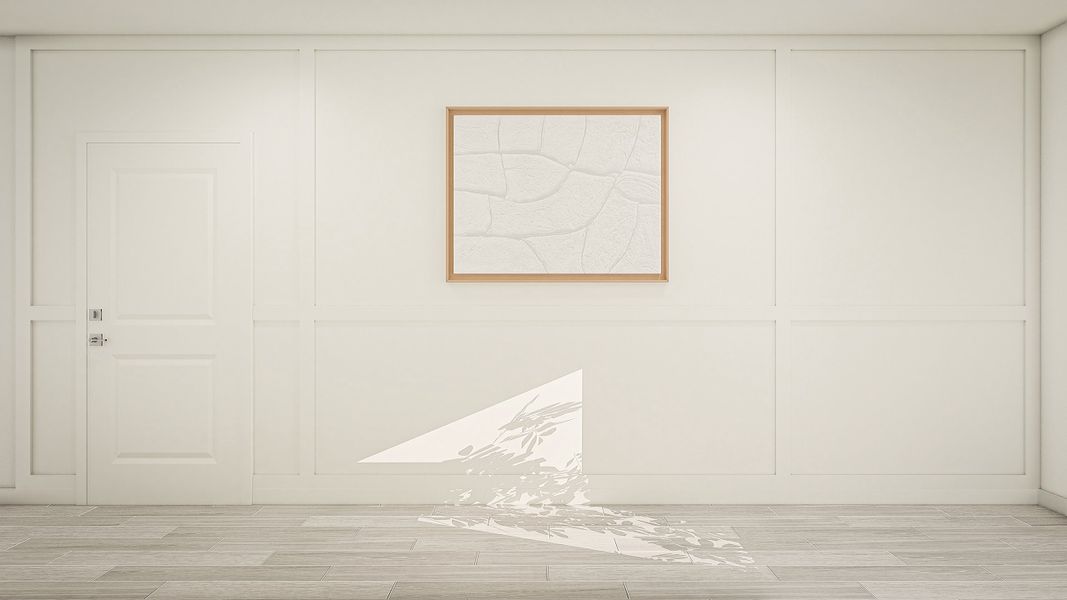 Foyer with decorative feature wall